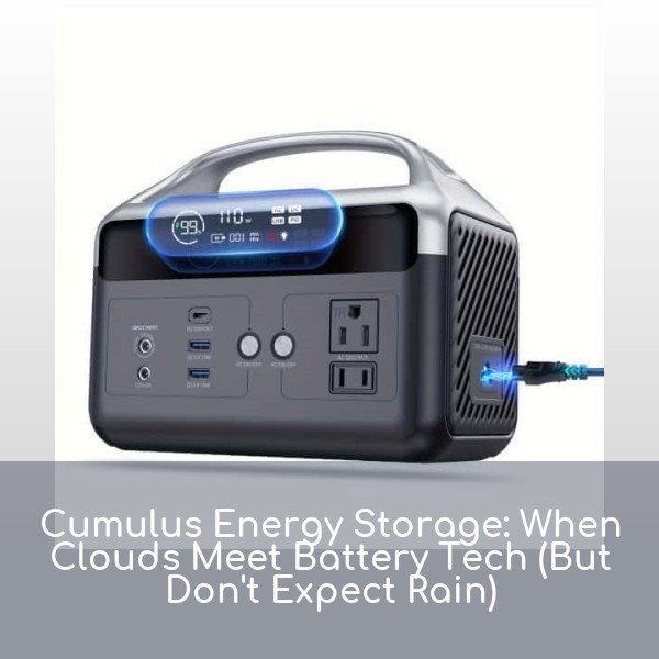 Cumulus Energy Storage: When Clouds Meet Battery Tech (But Don't Expect Rain)